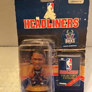 1996 NBA Headliners Milwaukee Bucks Glenn Robinson Figure by Corinthian, MIP