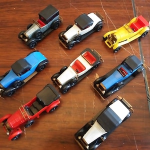 Collection of 8 &quot;Made In France&quot; with Manufacturer&#39;s Mark Toy Cars with Case