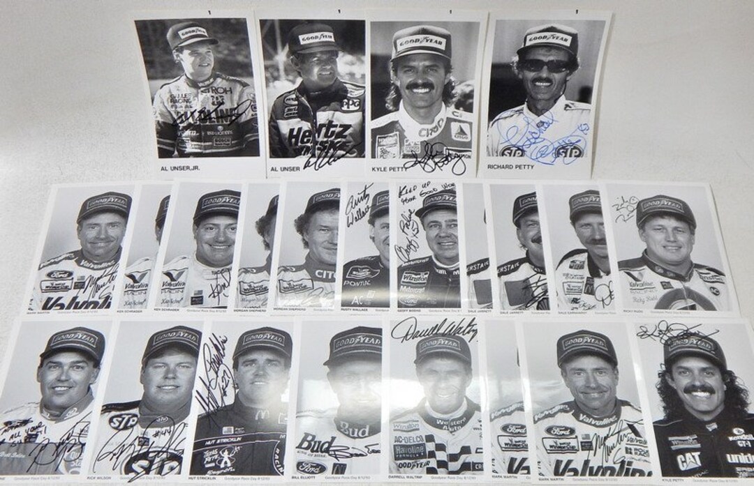 23 Goodyear Race Day 8/12/93 With Autographed Photographs - Petty ...