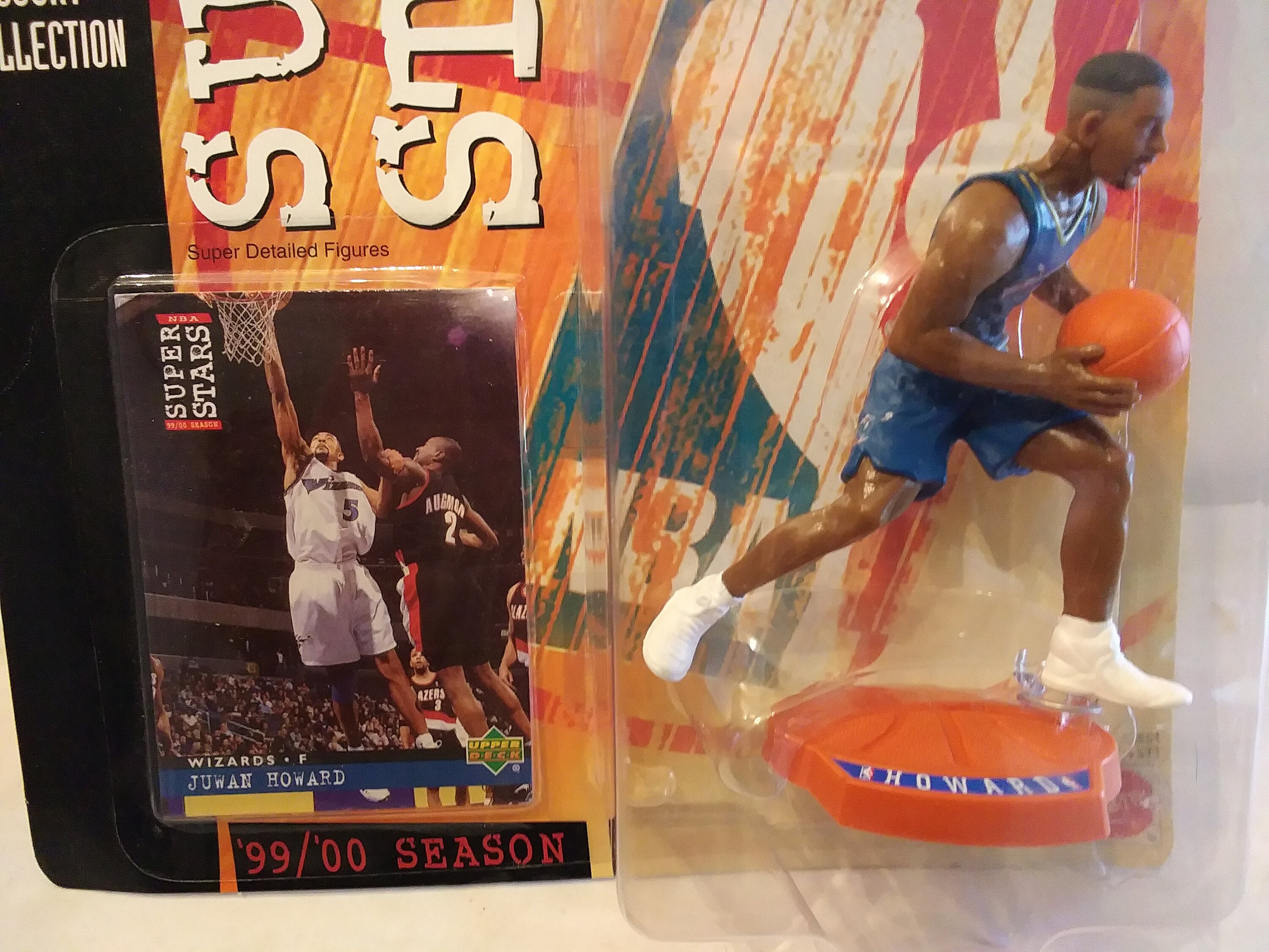 1999 NBA Court Collection Super Stars Juan Howard Figure, Stand 