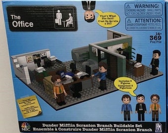 New DUNDER MIFFLIN Scranton Branch CONSTRUCTION SET Phatmojo THE OFFICE  Figures