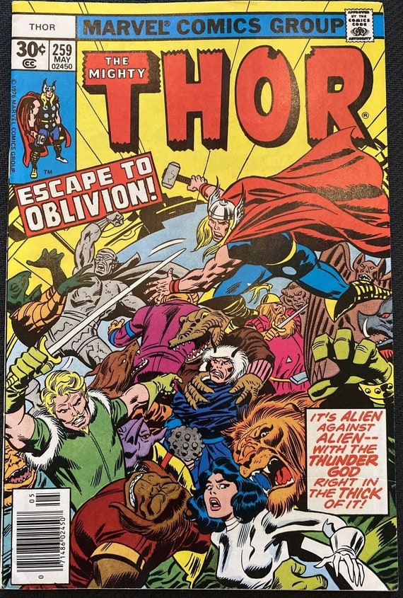 マイティ・ソー 第1巻、第259号、1977年、マーベル・コミック - Etsy 日本