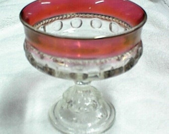 Kings Crown by Tiffin or US Glass Co. Or by the Indiana Glass Co., compote or candy dish