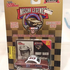 Nascar Legends Stock Car No. 10 Buddy Baker Die-Cast, Verkaufskarte