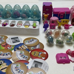 Large Collection of Shopkins, Squinkies, Hatchimals + Accessories