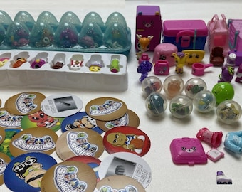 Gran colección de Shopkins, Squinkies, Hatchimals + Accesorios