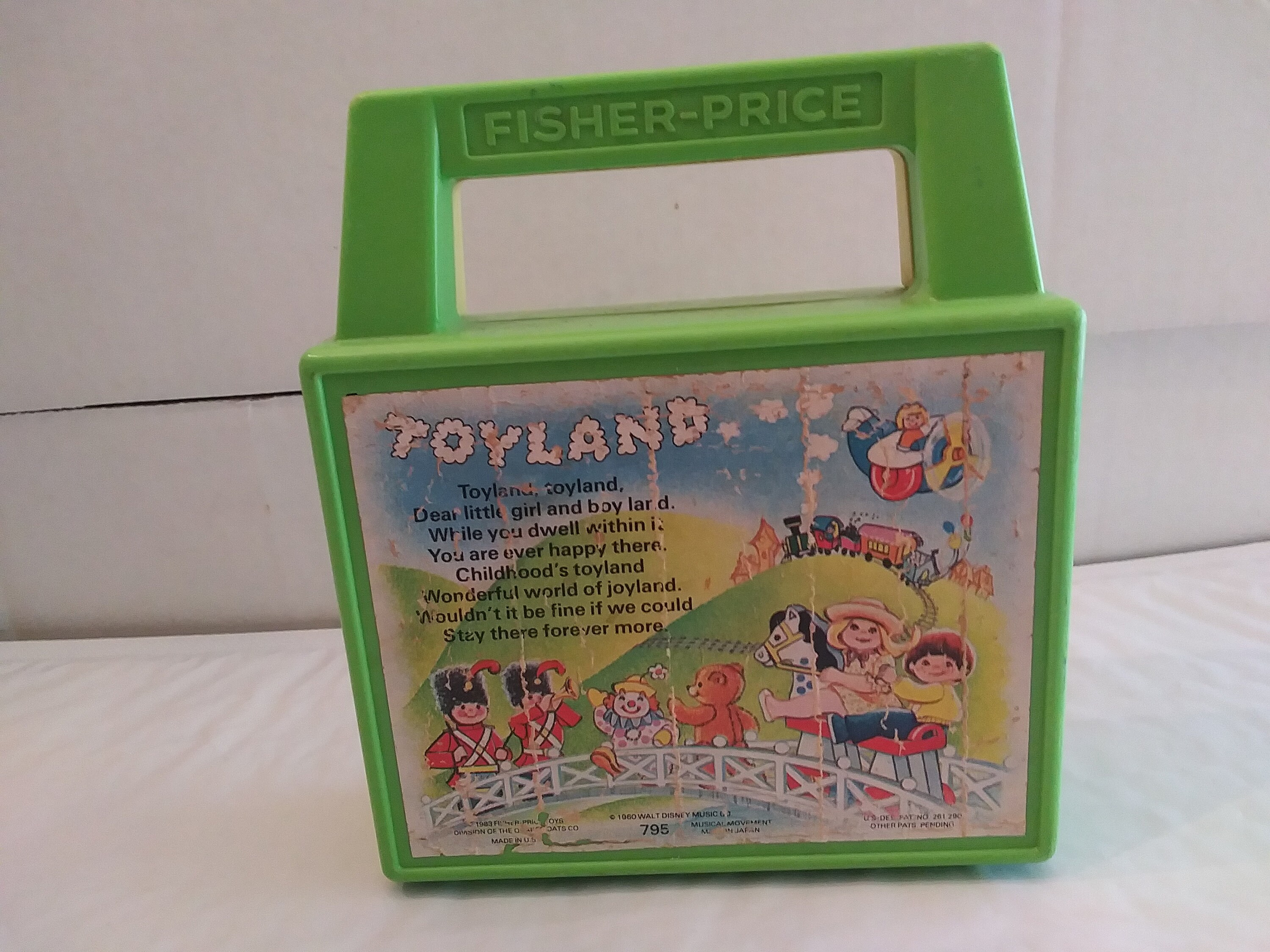 Vintage Walt Disney Music Fisher Price Windup Music Box Etsy