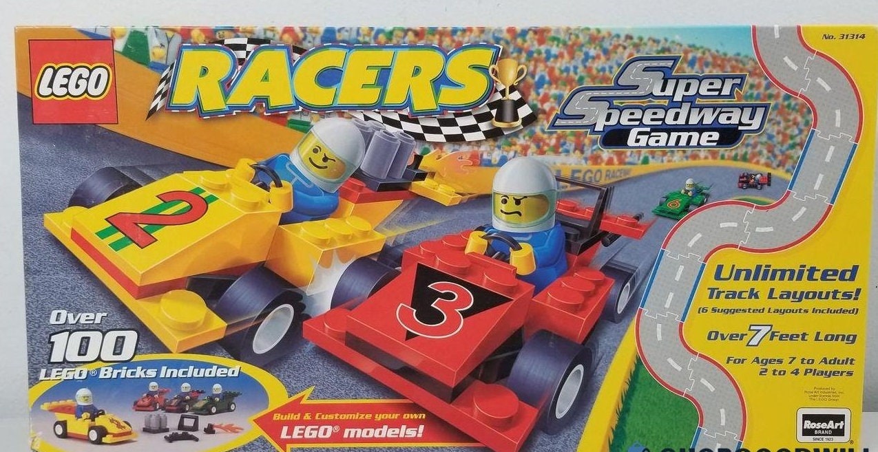 lunch Resistent Vechter LEGO Racers Super Speedway Game by Roseart With Extra - Etsy