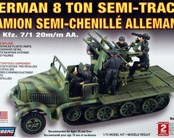 Lindberg 76086 German 8 Ton Semi-Track 1/72 Model Kit New (offers)