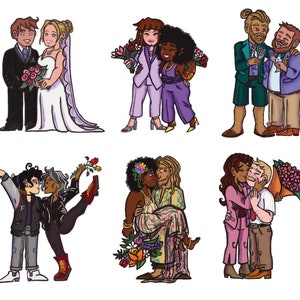 Dungeons and Daddies - Wedding Sticker - Full Set