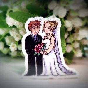 Dungeons and Daddies - Wedding Sticker - Carol and Darryl