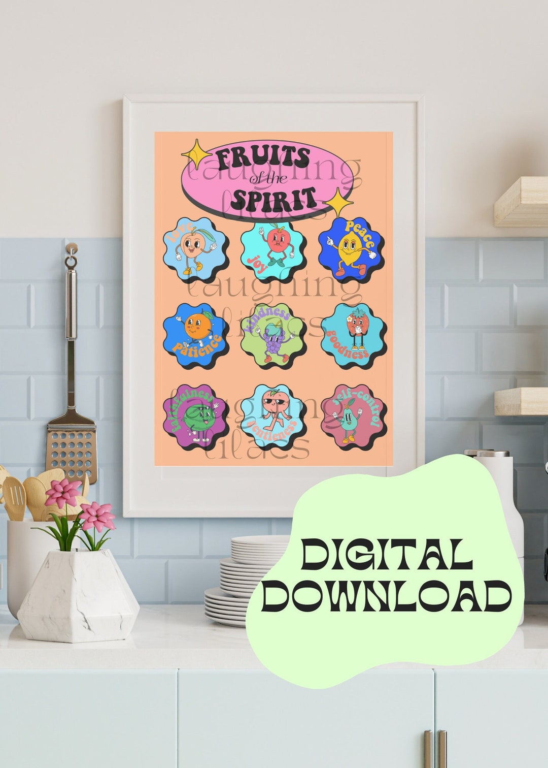 DIGITAL DOWNLOAD: Fruit of the Spirit Wall Art || Christian Artwork ...