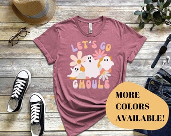 Camiseta Lets Go Ghouls / Camisa vintage fantasma de Halloween