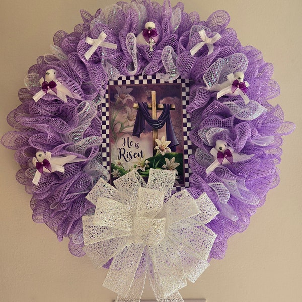 Religious Easter Wreath - Etsy