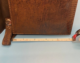 snakeskin vintage 80s Egyptian snakeskin handbag/clutch. convertible strap. fully leather lined.