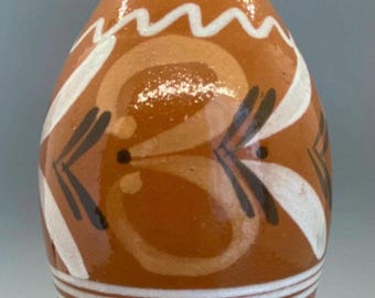 Soviet era Eastern European  jug, hand painted folk art. Vintage 1970s.
