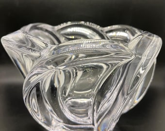 Vintage, años 70. Daum/Art Vannes. Cristal de plomo. Francia. Curvas. Buen estado. Grande.
