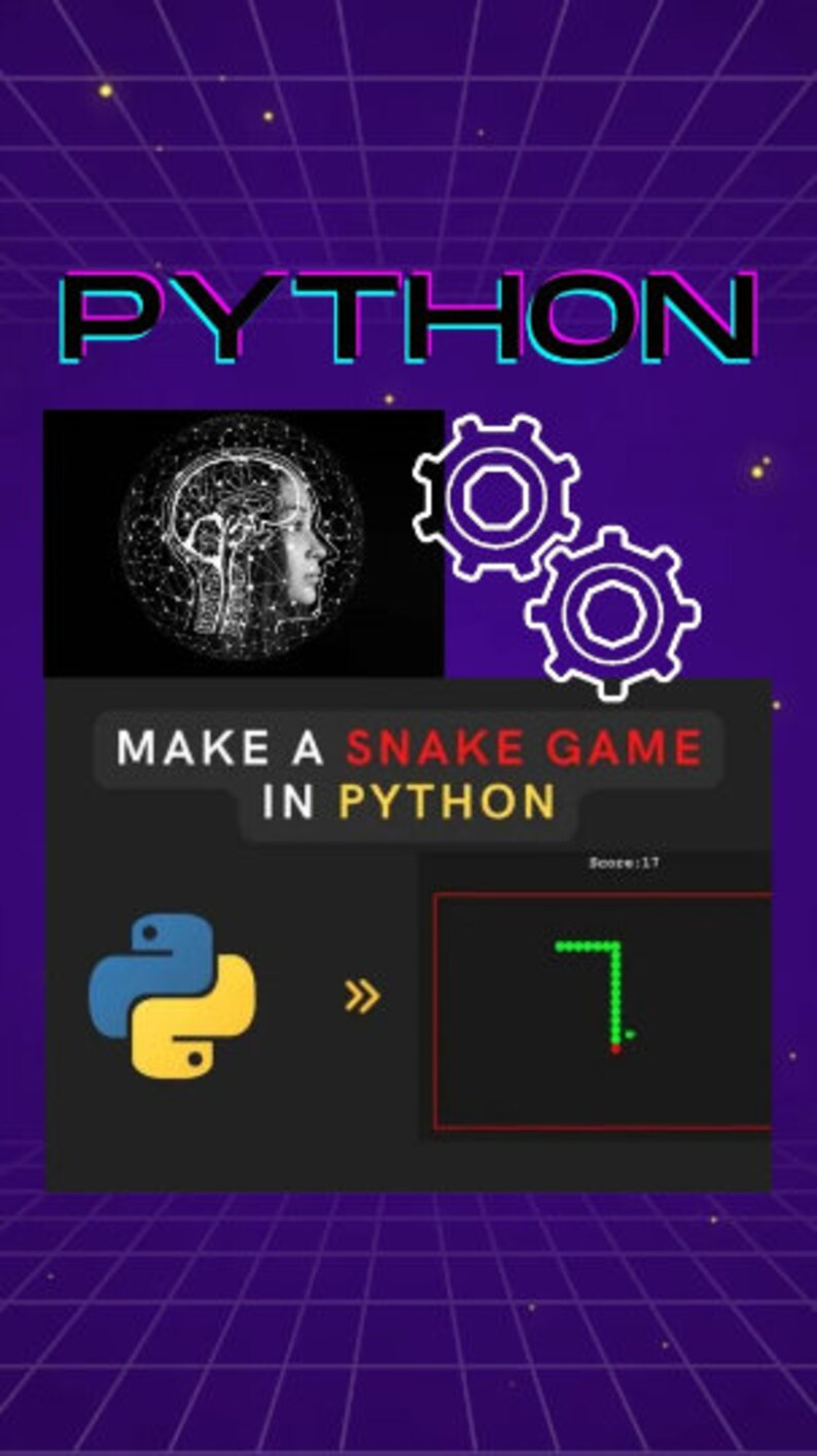 Snake Game in Python (Download Now) - Etsy