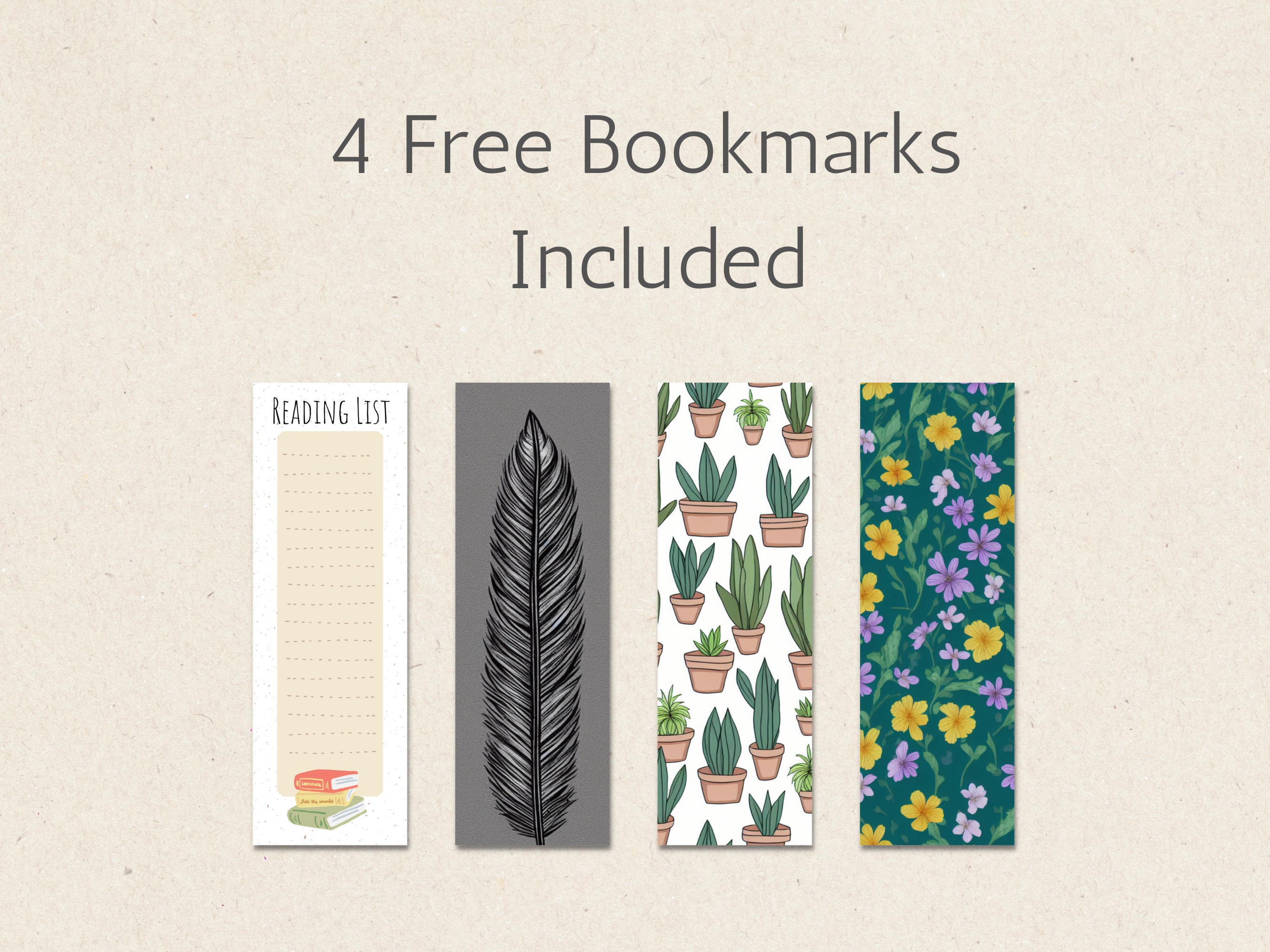 Pink Aesthetic Bookmark Set 4 Printable Bookmarks for Her - Etsy