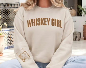 Whiskey Girl Crewneck Sweatshirt | Cocktail Lover Shirt