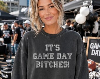 Customizable Game Day Sweatshirt, Funny Football Crewneck, Tailgate Shirt (Comfort Colors)