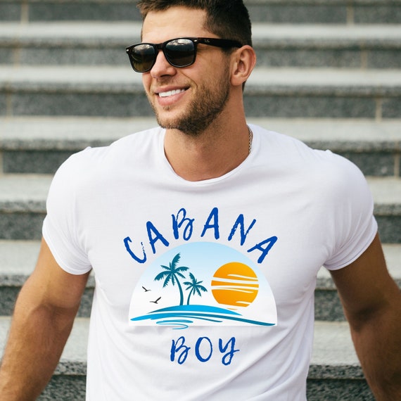 Cabana Boy T-Shirt Retro Classic Pool Boy Palm Beach Tee Cabana Boy T-Shirt Retro Classic Pool Boy Palm Beach Tee