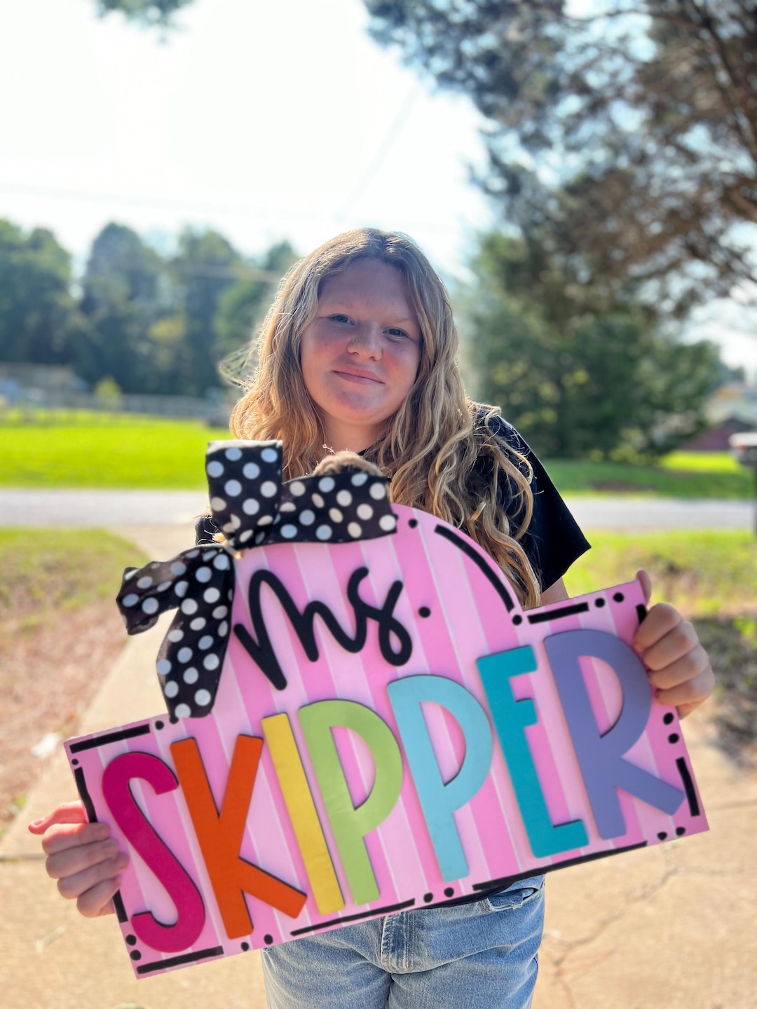Personalized Teacher Door Hanger, Sign, 3D teacher sign, classroom decor, graduation gift ,back to school, teacher appreciation, Name Sign - Large 20 X 14"