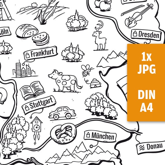 Germany Coloring Page Map Of Germany Coloring Page German Coloring Pages For