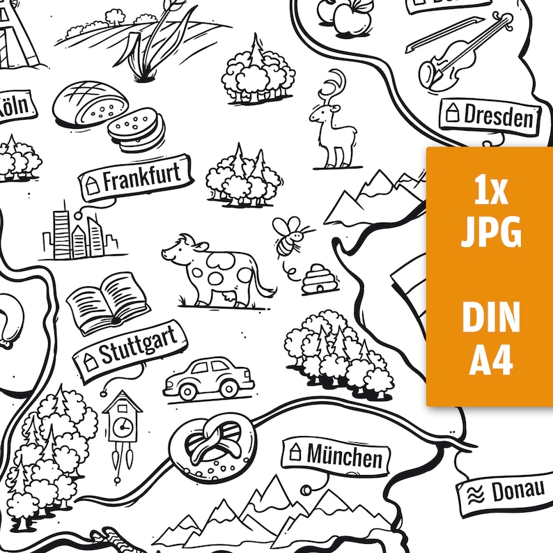  Ausmalbild Deutschlandkarte, Download, Coloring Page, Deutschland Karte 