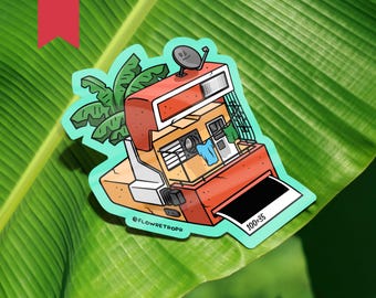 Polaroid Criollo Matte Sticker | Camera, Retro, Vintage, Puerto Rico, Gift, Laptop, Water bottle, Dominican, Pride, Cell Phone, iPhone