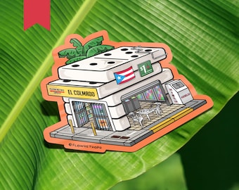 El Colmado Matte Sticker | Bodega, Cerveza, Puerto Rico, Gift, Laptop, Water bottle, Caribbean, Boricua, Cell Phone, iPhone