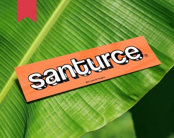 Santurce Word Block Matte Sticker | Pueblos, Puerto Rico, Barrio, Cangrejeros, Pride, Laptop, Water bottle, Gift, Patria, Cell Phone, iPhone