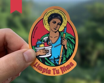 Limpia Tu Alma Matte Sticker | Puerto Rico, Dominican, Gift, Laptop, Funny, Water bottle, Jesus, Christmas, Navidad, Cell Phone, iPhone