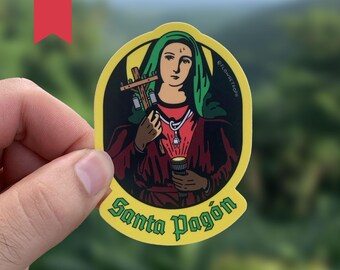 Santa Pagón Matte Sticker | Puerto Rico, Gift, Laptop, Funny, Water bottle, Jesus, Food, blackout, Cell Phone, iPhone, Birthday