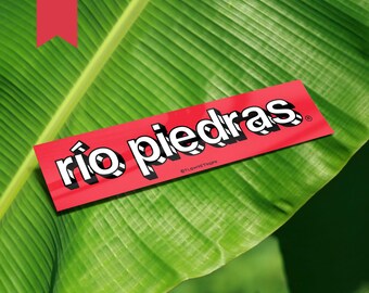 Río Piedras Word Block Matte Sticker | Pueblos, Puerto Rico, Barrio, Laptop, Water bottle, Gift, Patria, Universidad, Cell Phone, iPhone
