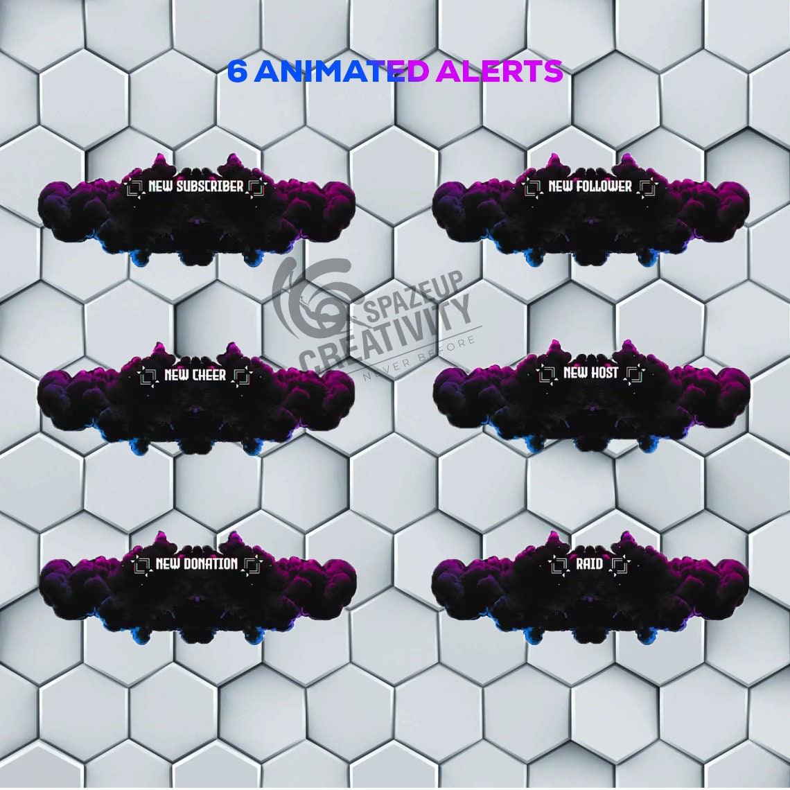 Galaxy Theme Animated Stream Overlay Package, Galaxy Animated Stream ...