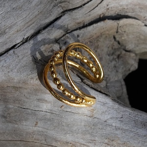 Ear cuff Gold Ohrclips, Ohrringe aus 925 Silber mit 24 Karat vergoldet, Ohrklemme auch Helix bzw. Tragus Piercing genannt