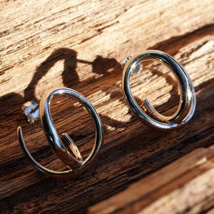 Gold stud earrings, gold or silver earrings made of 925 silver, sterling silver or 18k gold plated, silver jewelry,