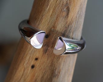 Silver or gold ring made of 925 silver, sterling silver with 18k gold plating, a filigree ring, silver jewelry