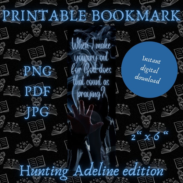 Segnalibro digitale stampabile Haunting Adeline/Hunting Adeline. Zade Meadows, baby. Topolino. Download istantaneo. File PDF, JPG, PNG.