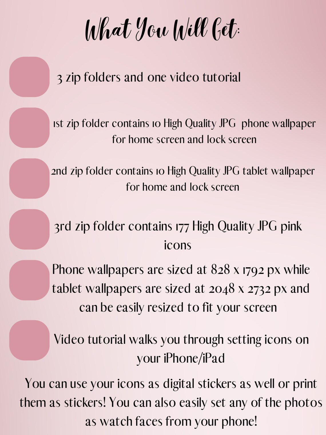 Rose Gold IOS Wallpaper and Icon Bundle Home and Lock Screen Etsy