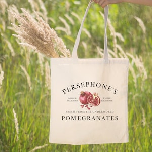 Persephone Pomegranate Tote Bag Enemies To Lovers Hades And Persephone Goddess Gift Greek Mythology Tote Dark Academia Tote Bag For School