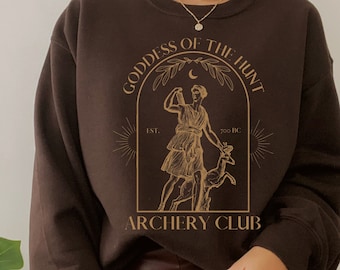 Artemis Goddess Greek Mythology Shirt Poet Sweater Dark Academia Clothing Literary Sweatshirt Book Club Gift for Best Friend Bookworm Gift