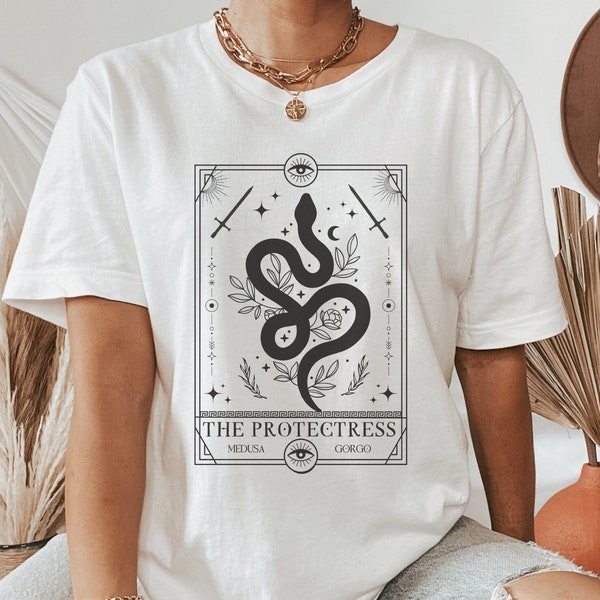 Medusa Shirt Celestial Shirt Mystical Tshirt Snake Shirt Tarot Card Shirt Snake Tarot Card Tshirt Greek Goddess Shirt High Priestess Tarot