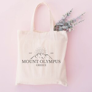 Mount Olympus Tote Bag Cotton Book Tote Bag Dark Academia Clothing Bookish Merch Unique Gift For Bookworm Library Tote Gift For Teacher Tote