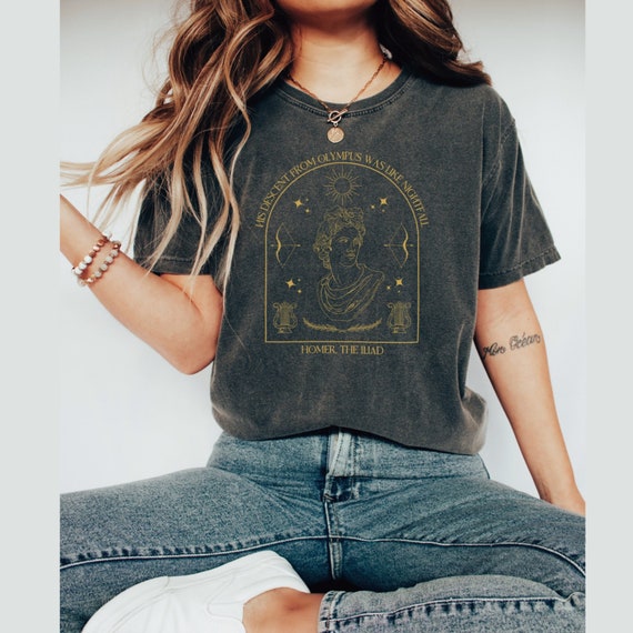 Apollo Greek Mythology Tshirt Comfort Colors Dark Academia Clothing Literary Shirt Poet Shirt Bookish Merch Olympian God Greek Goddess Shirt