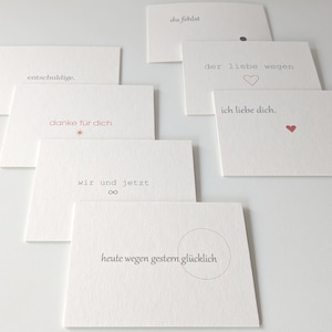 Mini Din A7 Postkarten 7er Set  - auf fester Holzschliffpappe gedruckt