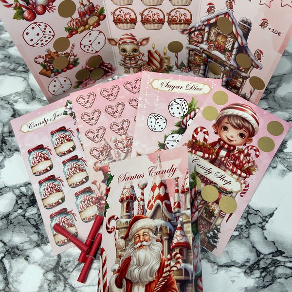 Santas Candy Weihnachtsset mit 3er Klappkarte