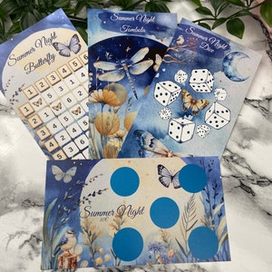 Summer Night Set - Sparchallenge/ Tombola / Würfelchallenge / Rubbelchallenge