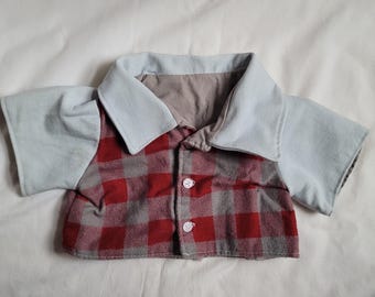 Teddy Bear Doll Lined Jacket (Imperfect)- Build A Bear Sized- Handmade